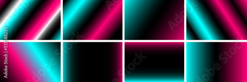 Set of colorful modern social network style backgrounds. Digital background. Stream cover. Social media concept. Vector illustration