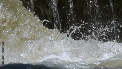 Wallpaper Mural Water stream. Water splash into the water. Water treatment exploitation
 Torontodigital.ca