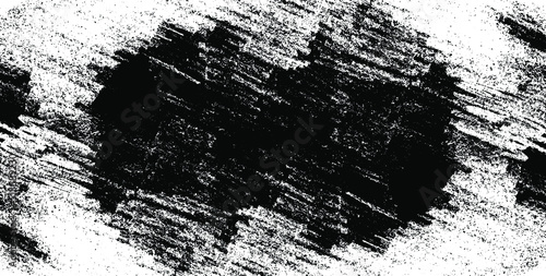 Rough irregular pencil strokes texture. Grunge black and white vector background.