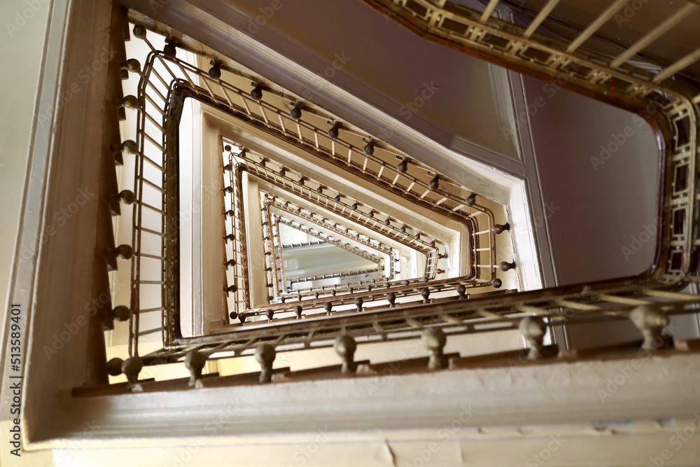 Obraz premium Details of staircase of old building