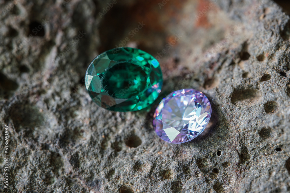 Natural Sapphire gemstone, Jewel or gems on black shine color, Collection of many natural gemstones on stone Natural Sapphire gemstone, Jewel or gems on black shine color, Collection of many natural gemstones on stone