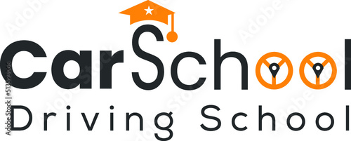 driving school logo design 