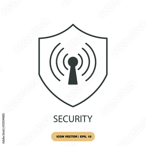 security icons  symbol vector elements for infographic web