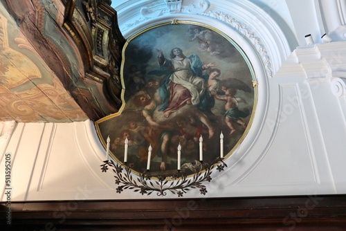 Papier peint Forio - Particolare di un dipinto settecentesco nella Chiesa di Santa Maria Visi