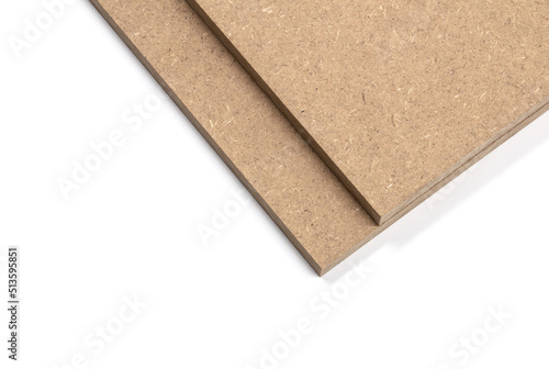 MDF brown boards that can be further processed to adapt for use in furniture making.