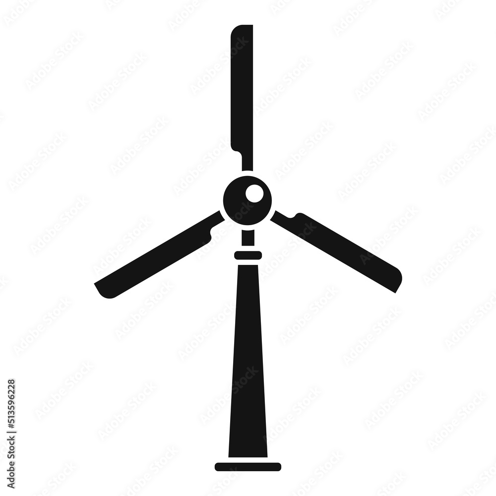 Wind turbine icon simple vector. Eco power Wind turbine icon simple vector. Eco power