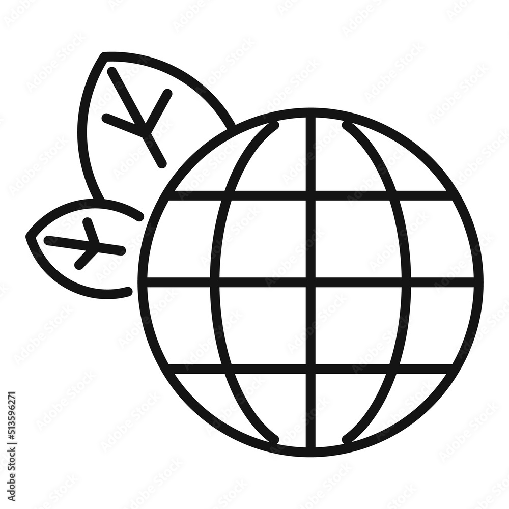 Global energy icon outline vector. Save planet Global energy icon outline vector. Save planet