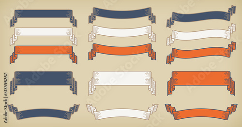 レトロなデザインの横長ラベルセット。