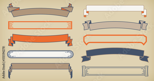 レトロなデザインの横長ラベルセット。