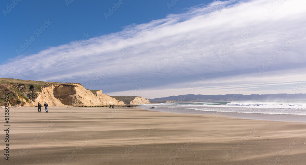 Blowing sand and wind at Point Reyes National Seashore