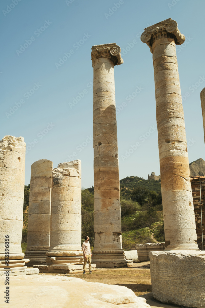 A view of sardes temple columns