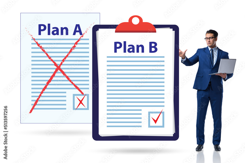 Concept of choosing between Plan A or Plan B Concept of choosing between Plan A or Plan B