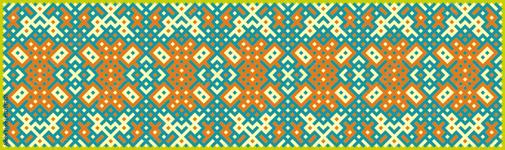 Multicolor truchet tiling connections illustration Multicolor truchet tiling connections illustration