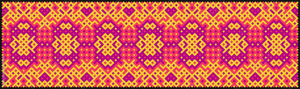 Multicolor truchet tiling connections illustration Multicolor truchet tiling connections illustration