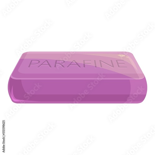 Paraffin icon cartoon vector. Aromatic footcare. Wax lamp