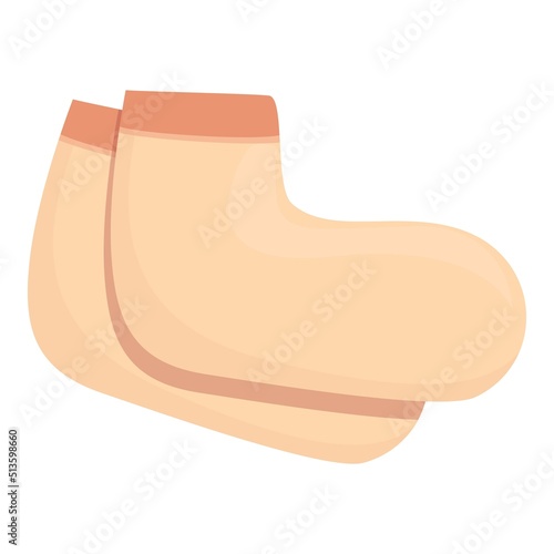 Wax therapy socks icon cartoon vector. Aroma candle. Spa decoration