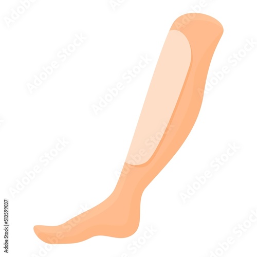 Leg wax care icon cartoon vector. Aroma candle. Brazilian care