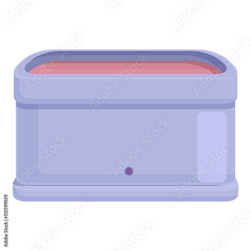 Wax therapy bath icon cartoon vector. Aroma candle. Footcare fire