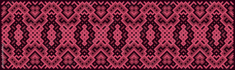 Multicolor truchet tiling connections illustration