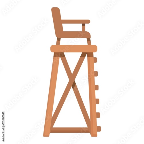 Lifeguard beach chair icon cartoon vector. Water guard. Ocean swim