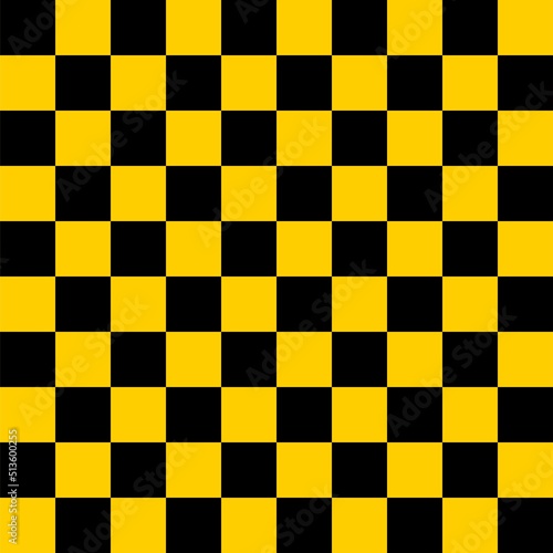 yellow and black checkered seamless geometric pattern, square template,vector,illustration.