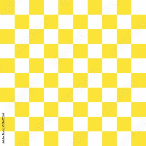 yellow checkered seamless geometric pattern, square template,white backdrop,vector,illustration.