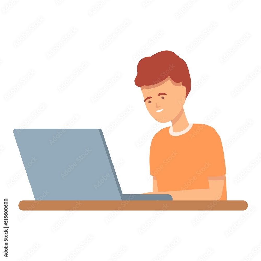 Laptop education icon cartoon vector. Computer kid. Internet study Laptop education icon cartoon vector. Computer kid. Internet study