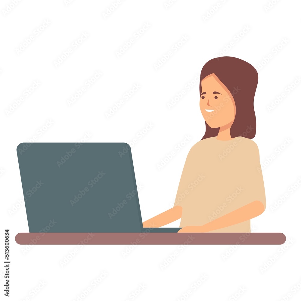 Girl education icon cartoon vector. Kid learn. Class student Girl education icon cartoon vector. Kid learn. Class student
