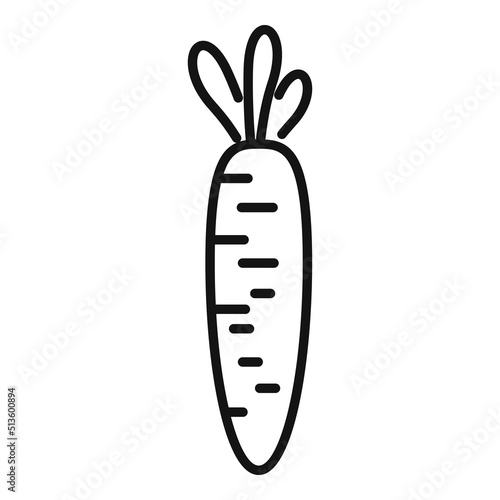 Eco carrot icon outline vector. Organic farming