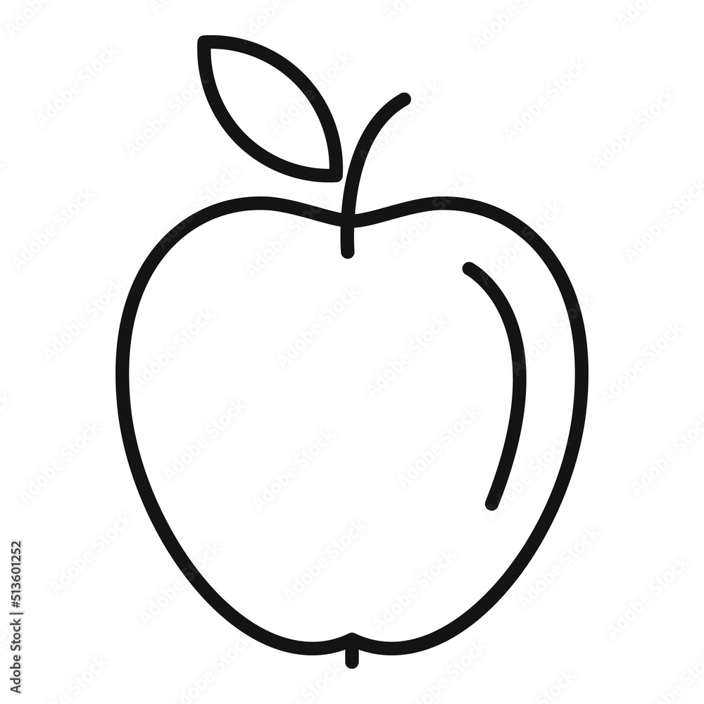 Eco apple icon outline vector. Farm organic Eco apple icon outline vector. Farm organic