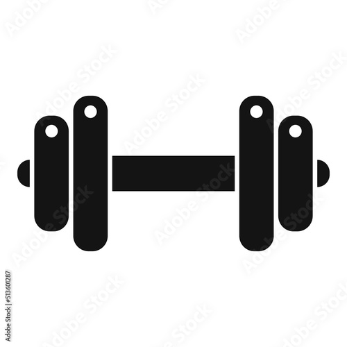 Dumbbell icon simple vector. Food diet