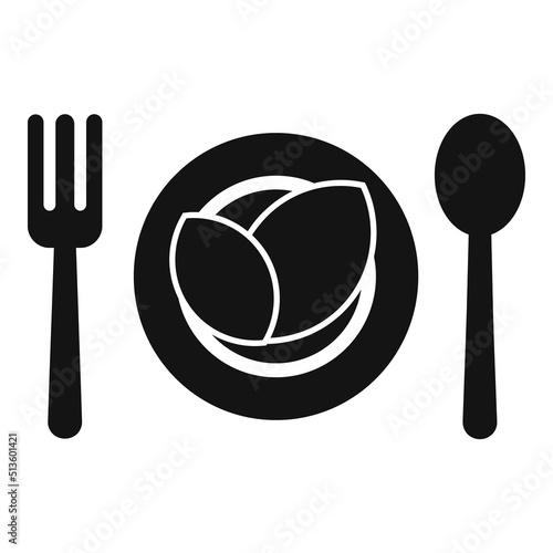 Diet food icon simple vector. Slim nutrition