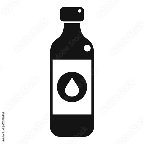 Water bottle icon simple vector. Body health