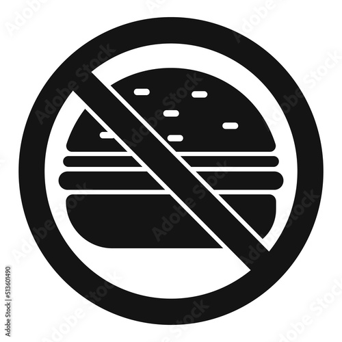 No fast food icon simple vector. Slim diet