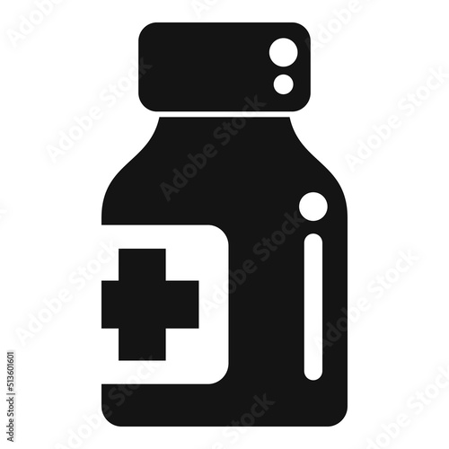 Medical pills icon simple vector. Diet food