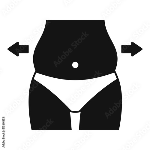 Slim diet body icon simple vector. Food nutrition