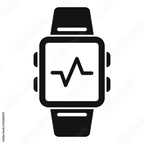 Smartwatch icon simple vector. Diet food