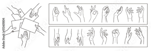 hand drawn illustration set