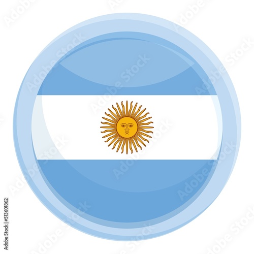Argentina flag icon cartoon vector. America travel. Buenos aires