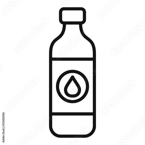 Water bottle icon outline vector. Body health