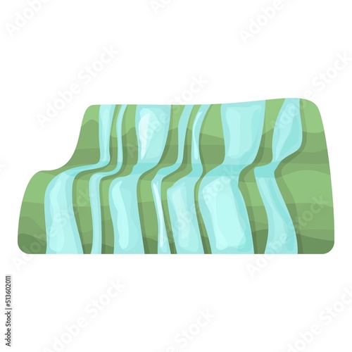 Argentina waterfall icon cartoon vector. South culture. National map