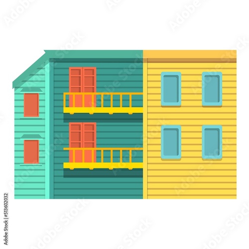 Argentina wood house icon cartoon vector. America travel. Soccer tourism
