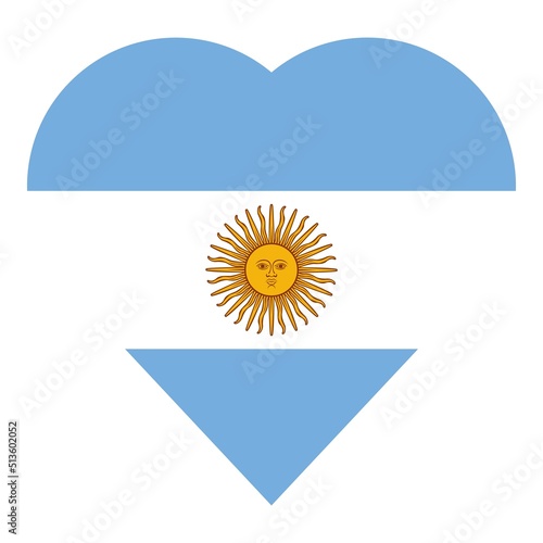 Heart Argentina icon cartoon vector. America latin. South tourism