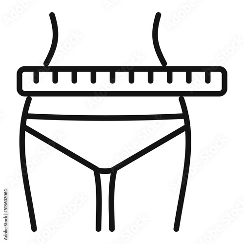 Slimming icon outline vector. Diet food