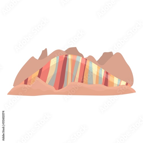 Argentina landmark icon cartoon vector. America travel. Map national