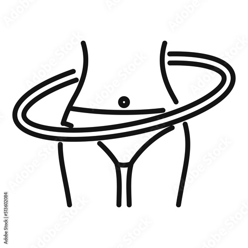 Slim diet icon outline vector. Food nutrition