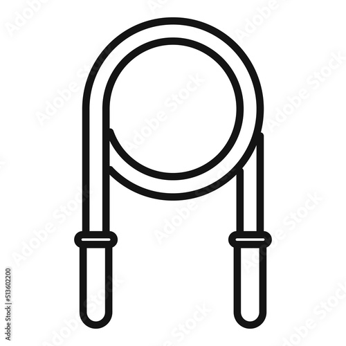 Jump rope icon outline vector. Loss weight