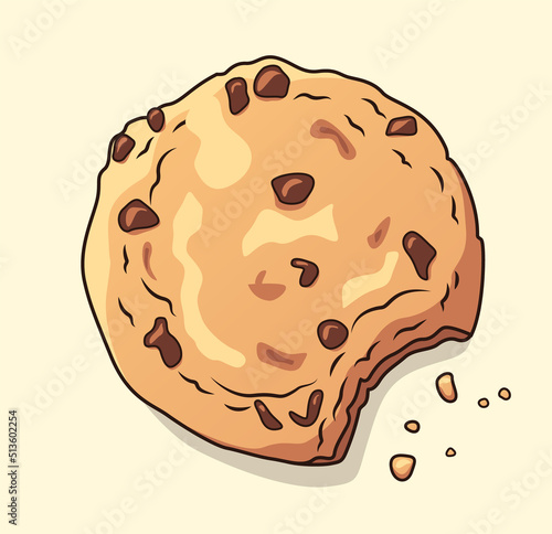 Cookie. Chocolate chip cookie. Cookies with chocolate drops