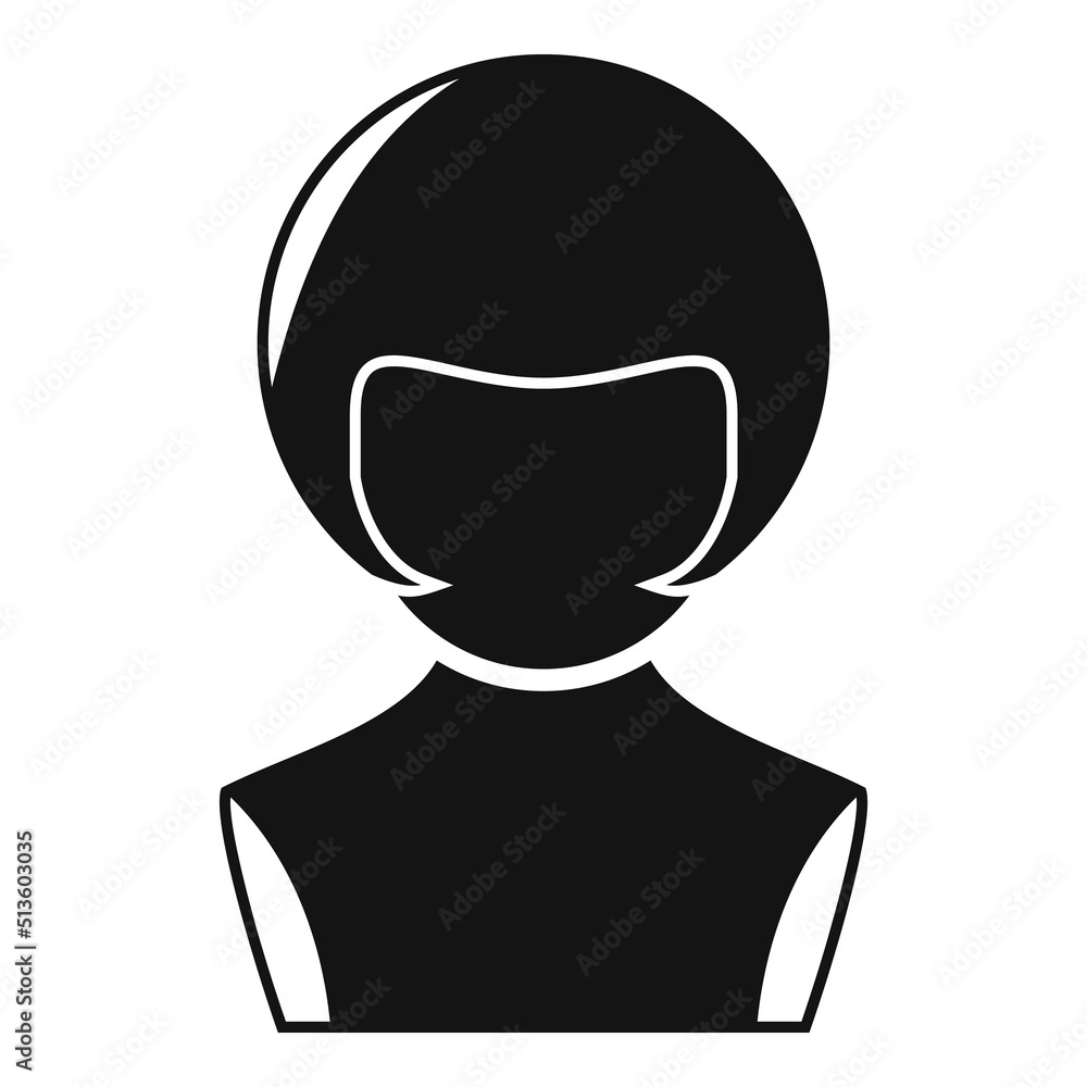 Hairstyle wig icon simple vector. Hair style Hairstyle wig icon simple vector. Hair style