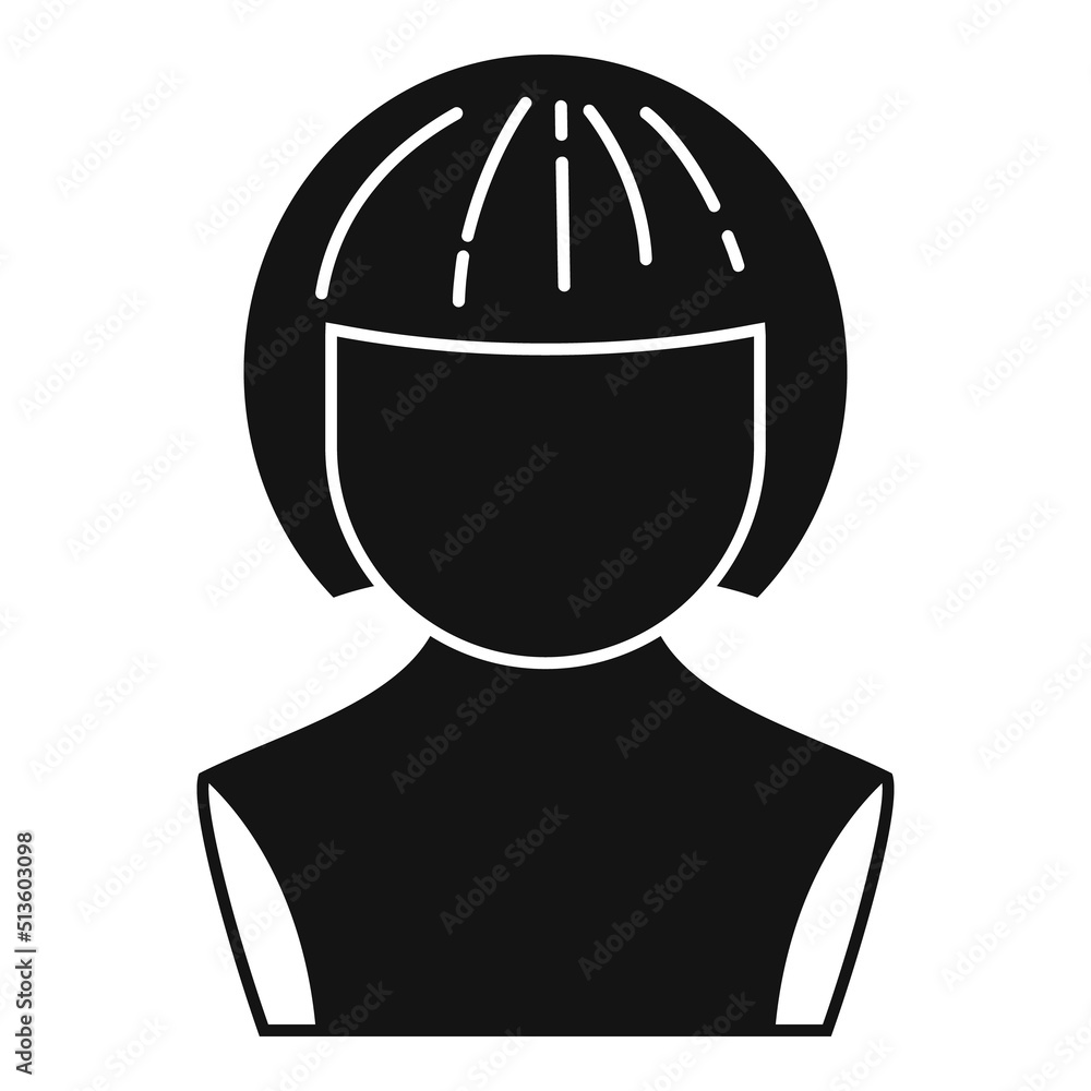 Fashion wig icon simple vector. Hair style